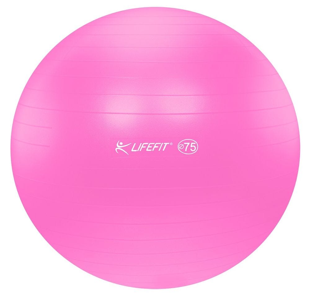 LIFEFIT Gymnastická lopta ANTI-BURST 75 cm ružová